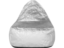 Beliani Sitzsack DROP Silber 75x63x73