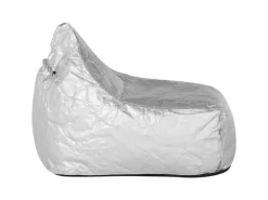 Beliani Sitzsack DROP Silber 75x63x73