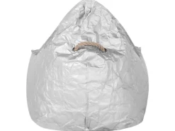 Beliani Sitzsack DROP Silber 75x63x73