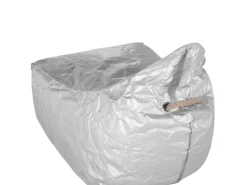 Beliani Sitzsack DROP Silber 75x63x73