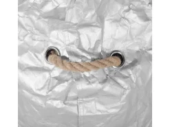 Beliani Sitzsack DROP Silber 75x63x73