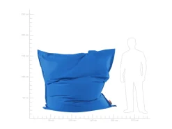 Beliani Sitzsack FUZZY Dunkelblau 180x230x20