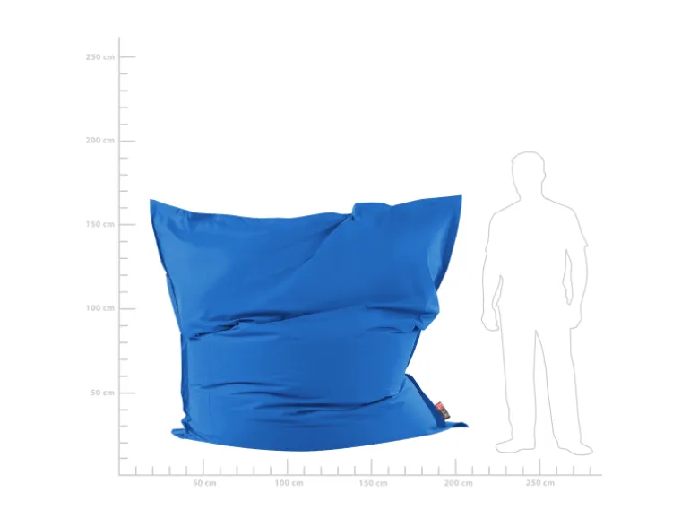 Beliani Sitzsack FUZZY Dunkelblau 180x230x20