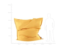 Beliani Sitzsack FUZZY Gelb 180x230x20