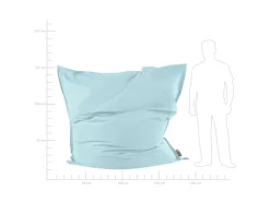 Beliani Sitzsack FUZZY Hellblau 180x230x20
