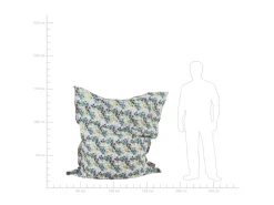 Beliani Sitzsack FUZZY Marineblau 140x180x20