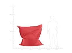 Beliani Sitzsack FUZZY Rot 140x180x20