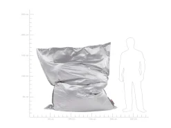 Beliani Sitzsack FUZZY Silber 180x230x20