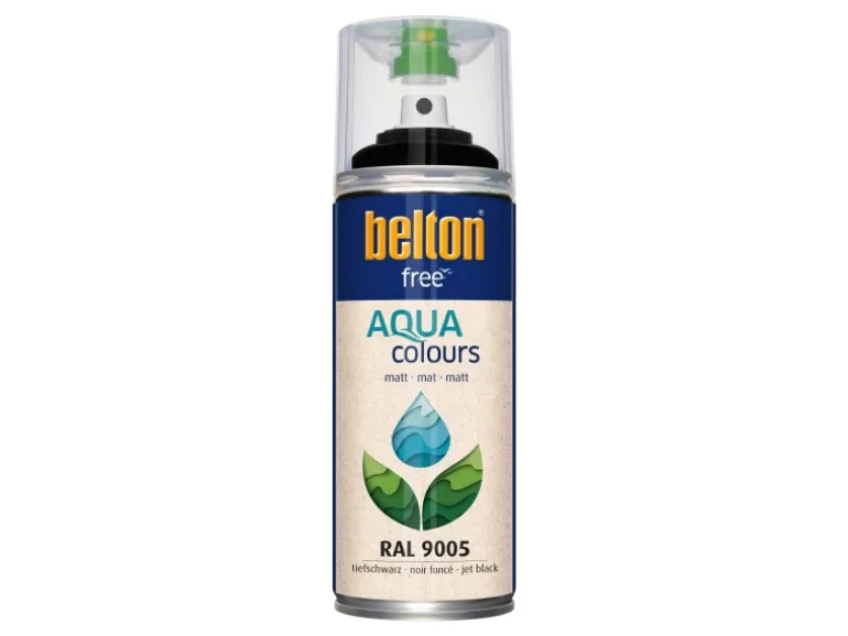 Belton Free AQUAcolours Buntlack RAL 9005 Tiefschwarz matt 400 ml