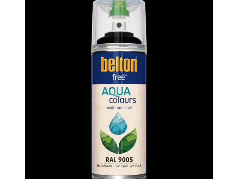 Belton Free AQUAcolours Buntlack RAL 9005 Tiefschwarz matt 400 ml