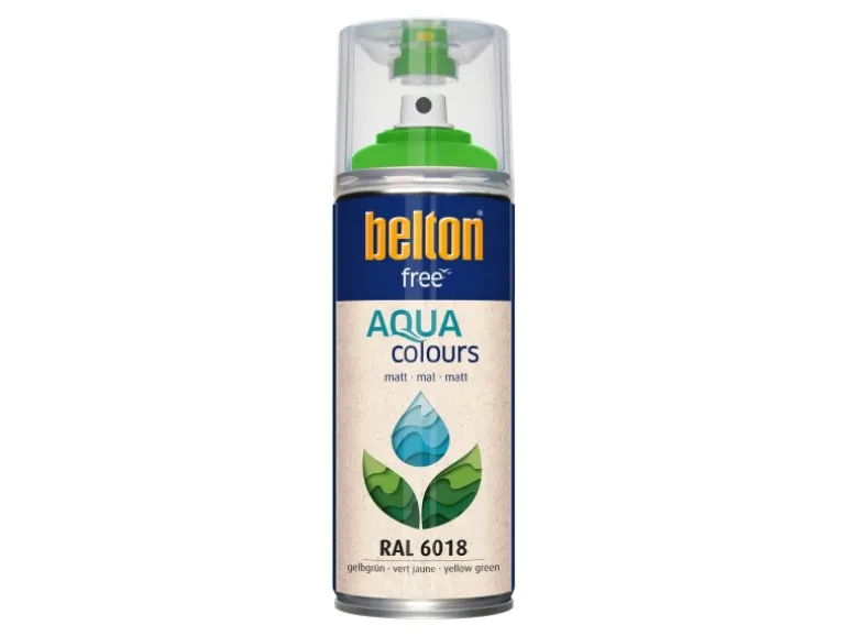 Belton Free AQUAcolours Buntlack RAL 6018 Gelbgrün matt 400 ml