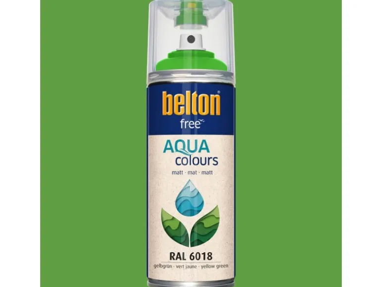Belton Free AQUAcolours Buntlack RAL 6018 Gelbgrün matt 400 ml
