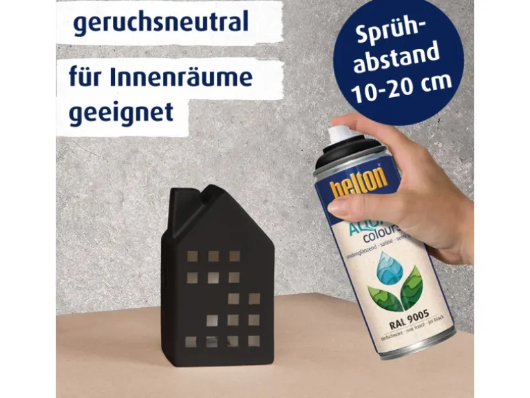 Belton Free AQUAcolours Buntlack RAL 9005 Tiefschwarz seidenglänzend 400 ml