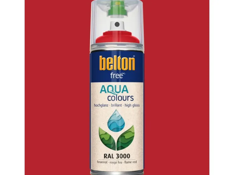 Belton Free AQUAcolours Buntlack RAL 3000 Feuerrot hochglänzend 400 ml
