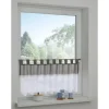Bennetti Bistrogardine Batist mit Spitzenborte Silbergrau 45 x 135 cm