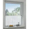 Bennetti Bistrogardine Voile mit Silberdruck Weiß 45 x 140 cm