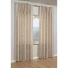 Bennetti Schal mit Gardinenband Beige 140 x 245 cm