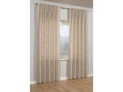Bennetti Schal mit Gardinenband Beige 140 x 245 cm
