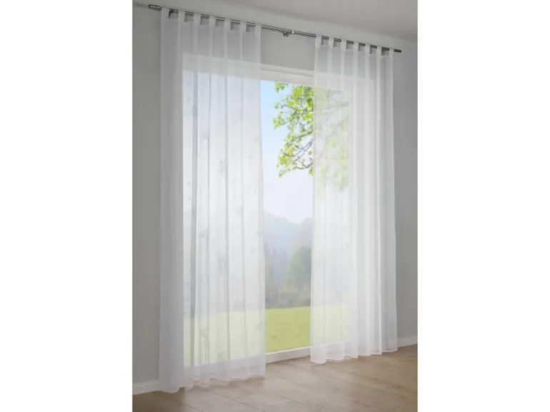 Bennetti Schlaufenschal Voile-Flock Weiß 140 x 245 cm