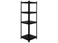 BERLINLODGE Mega Deal 5x Wohnregal Ragnar HxBxT 150x45x45cm Fachlast 100kg Matt Shwarz Bücherregal Standregal Büroregal für Wohnzimmer