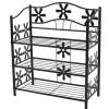 BERLINLODGE Regal Metall Bücherregal Schuhregal Standregal HxBxT 70x60x30cm 3 Böden Höhe 70cm
