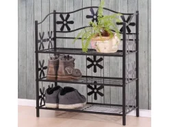 BERLINLODGE Regal Metall Bücherregal Schuhregal Standregal HxBxT 70x60x30cm 3 Böden Höhe 70cm