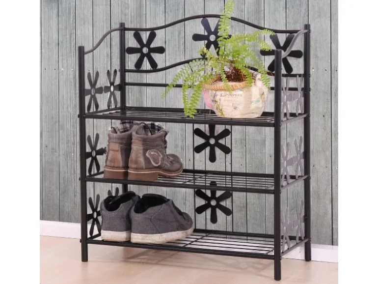 BERLINLODGE Regal Metall Bücherregal Schuhregal Standregal HxBxT 70x60x30cm 3 Böden Höhe 70cm