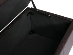 BERLINLODGE Sitzbank Mit Aufbewahrung Lars XXL 45x180x45cm Weiß Leder & Kunstleder