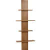BERLINLODGE Teak-Wandregal HxBxT 151x56x15cm Badregal Hängeregal Regal Hochwertiges B-Grade-Teak Kernholz 20-30 Jahre