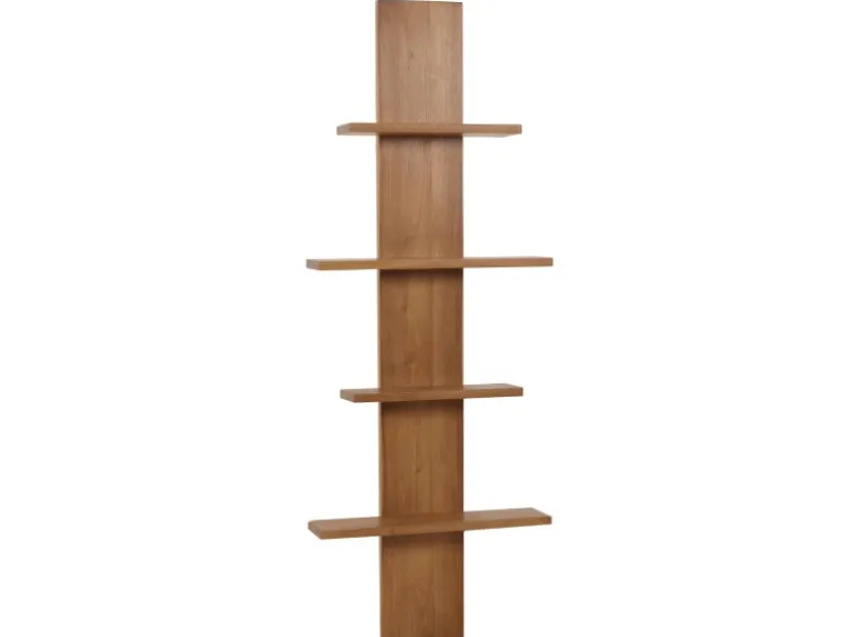 BERLINLODGE Teak-Wandregal HxBxT 151x56x15cm Badregal Hängeregal Regal Hochwertiges B-Grade-Teak Kernholz 20-30 Jahre