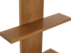 BERLINLODGE Teak-Wandregal HxBxT 151x56x15cm Badregal Hängeregal Regal Hochwertiges B-Grade-Teak Kernholz 20-30 Jahre