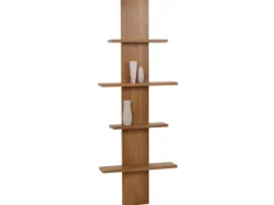 BERLINLODGE Teak-Wandregal HxBxT 151x56x15cm Badregal Hängeregal Regal Hochwertiges B-Grade-Teak Kernholz 20-30 Jahre