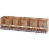 BERLINLODGE Wandregal HxBxT 71x18x16cm Tanne Holz Massiv Vintage Shabby-Look Hängeregal Regal