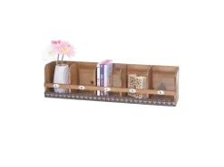BERLINLODGE Wandregal HxBxT 71x18x16cm Tanne Holz Massiv Vintage Shabby-Look Hängeregal Regal