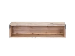 BERLINLODGE Wandregal HxBxT 65x16x13cm Tanne Holz Massiv Vintage Patchwork Hängeregal Regal