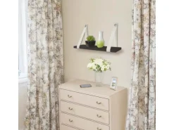 BERLINLODGE Wandregal HxBxT 27x50x13cm Hängeregal Regal Shabby-Look Vintage Dunkelgrau