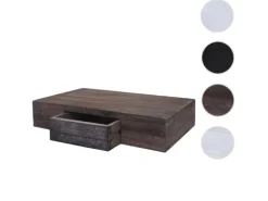 BERLINLODGE Wandregal Ilse HxBxT 8x40x25cm Regal Hängeregal Mit Schublade 40cm Braun Shabby