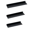 BERLINLODGE Wandregal Metall 3er Set Matte Schwarz Schweberegal Wandboards Bücherregal 3-Teiliges Hängeregal Wanddeko