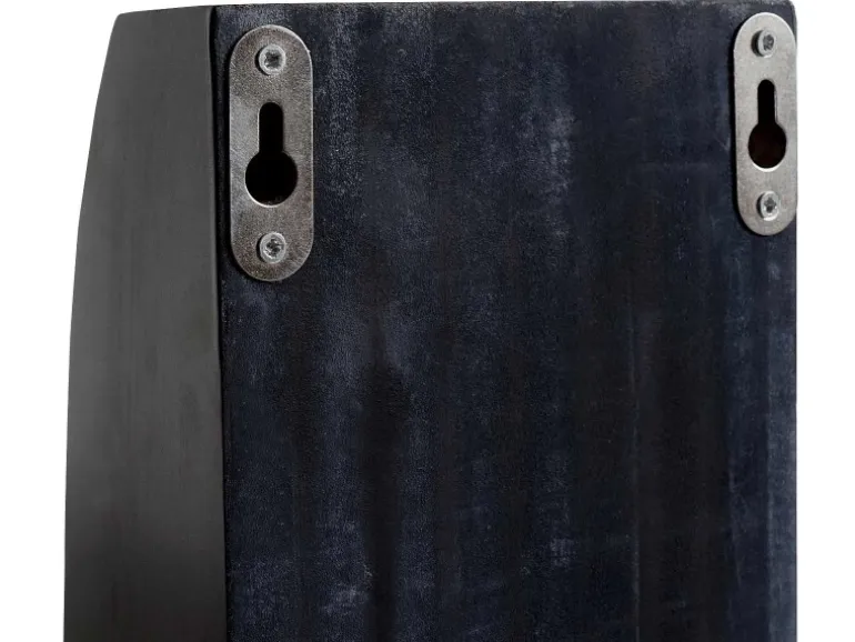 BERLINLODGE Weinregal Für 5 Flaschen HxBxT 99x13x9cm Schwarz Flaschenregal Wandregal Flaschenhalter