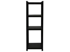 BERLINLODGE Wohnregal Ragnar HxBxT 150x45x45cm Fachlast 100kg Matt Shwarz Bücherregal Standregal Büroregal für Wohnzimmer Arbeitszimmer