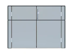 Bertilo Gartenschrank HPL Sideboard 155 cm x 75 cm x 116 cm Grau FSC®