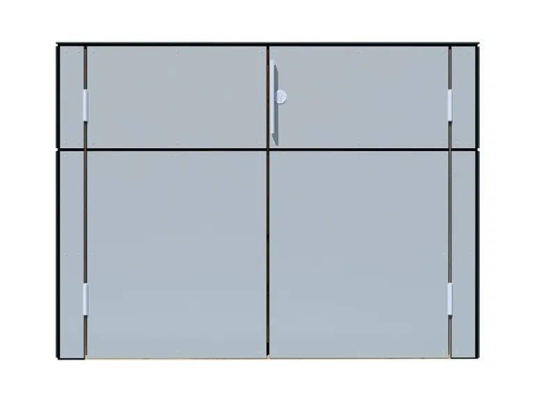 Bertilo Gartenschrank HPL Sideboard 155 cm x 75 cm x 116 cm Grau FSC®