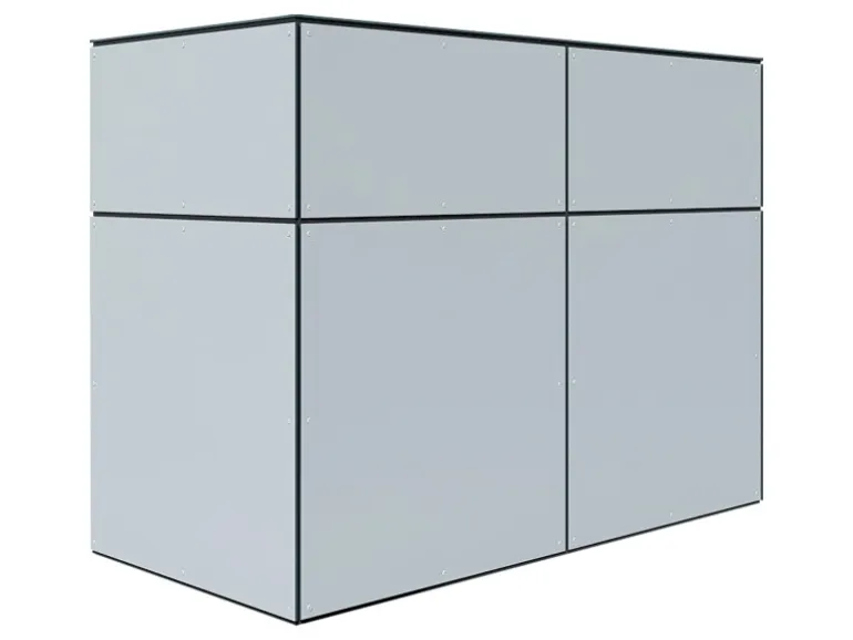 Bertilo Gartenschrank HPL Sideboard 155 cm x 75 cm x 116 cm Grau FSC®