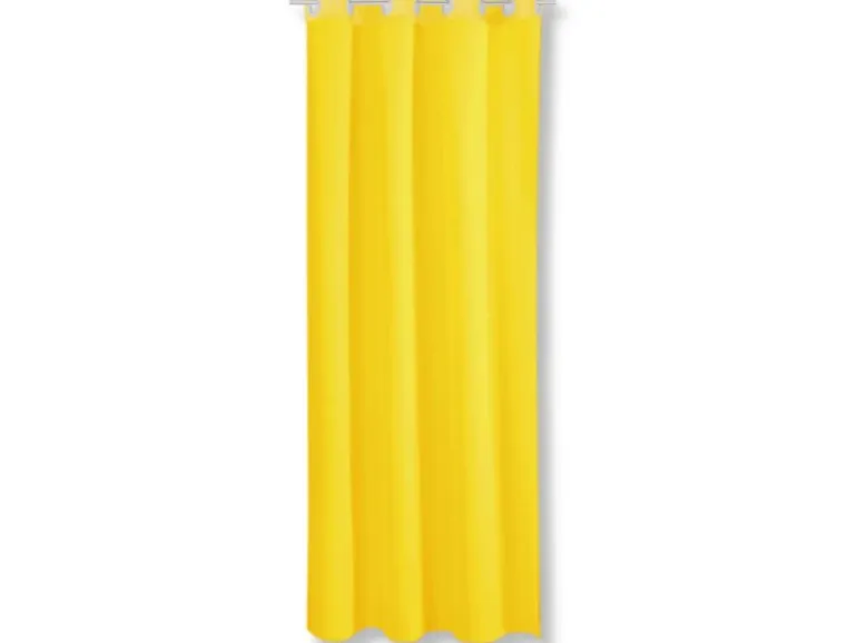 Bestgoodies Dekoschal Ellen Ösen Blickdicht 140 cm x 245 cm Gelb 2er Pack