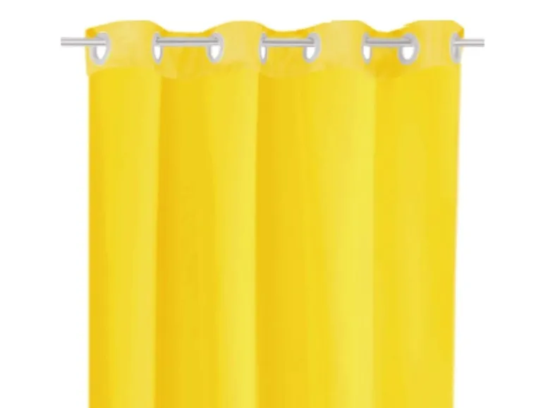 Bestgoodies Dekoschal Ellen Ösen Blickdicht 140 cm x 245 cm Gelb 2er Pack