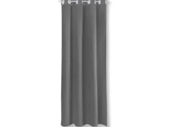 Bestgoodies Dekoschal Ellen Ösen Blickdicht 140 cm x 225 cm Anthrazit 2er Pack