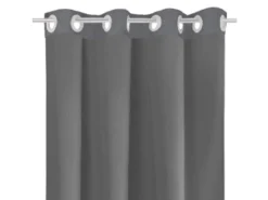 Bestgoodies Dekoschal Ellen Ösen Blickdicht 140 cm x 225 cm Anthrazit 2er Pack