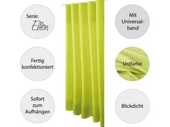 Bestgoodies Dekoschal Ellen Universalband Blickdicht 2er Pack 140 cm x 145 cm Grün