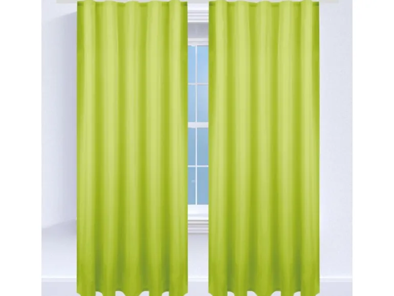 Bestgoodies Dekoschal Ellen Universalband Blickdicht 2er Pack 140 cm x 145 cm Grün