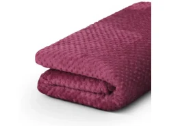 Bestgoodies Kuscheldecke 150 x 200 cm Cashmere Soft Touch Popcorn Weinrot